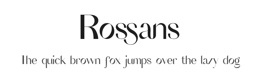 Rossans by Rmdndsign — Sans Serif Font