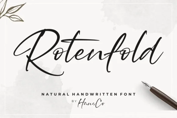 Rotenfold Font by HansCo — Script Handwritten Font