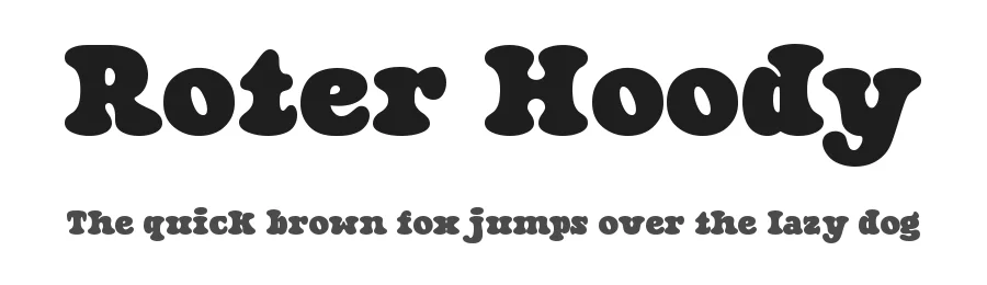 Roter Hoody by HansCo — Decorative Font