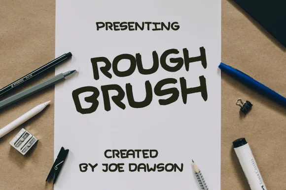 Rough Brush Font by Joe Dawson — Script Handwritten Font