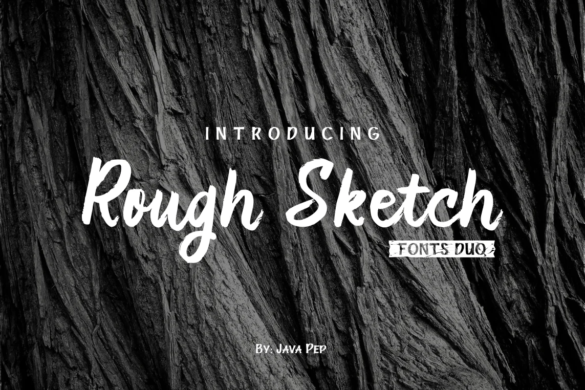 Rough Sketch Font by JavaPep β Script Handwritten Font
