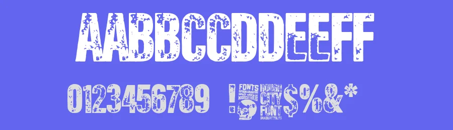 Rough City by Woodcutter — Decorative Font — thumbnail 3
