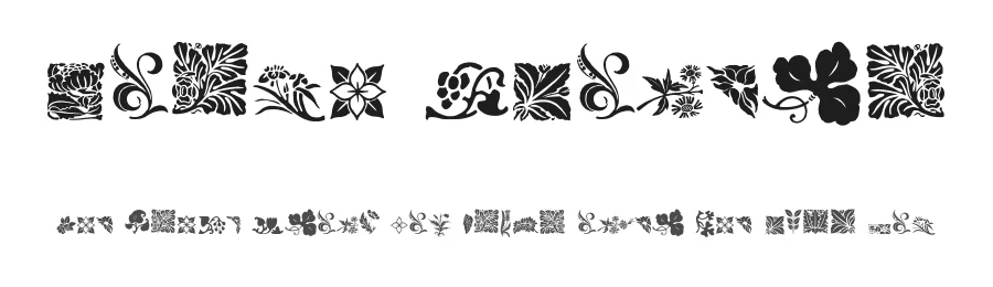 Rough Flowers by Intellecta Design β Dingbats Font