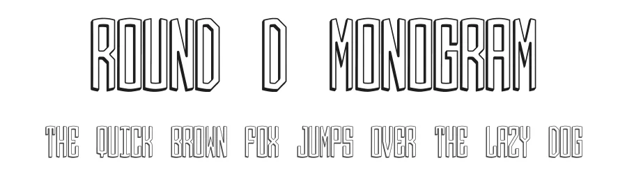 Round 3D Monogram