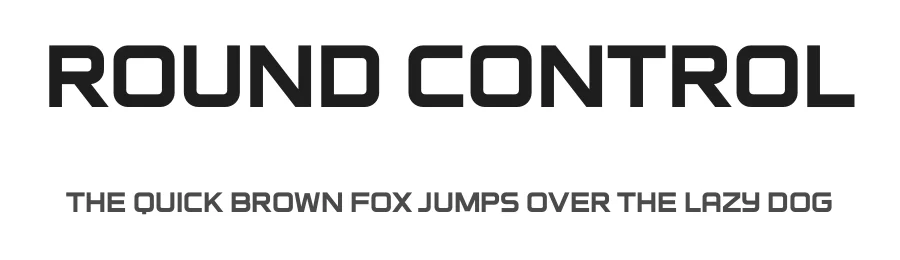 Round Control by Mike — Display Font