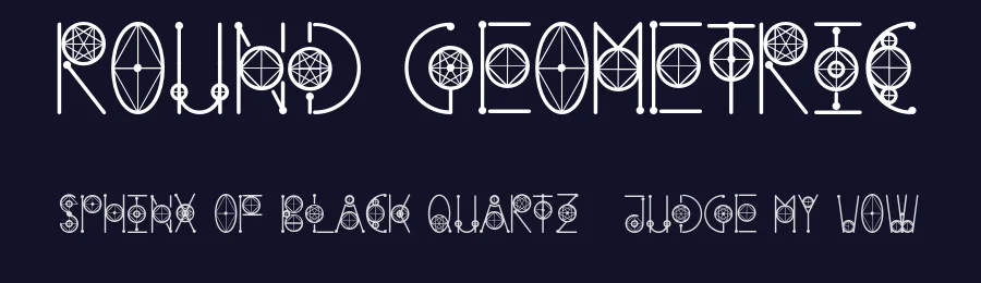 Round Geometric by Saqib Ahmad — Decorative Font — thumbnail 2