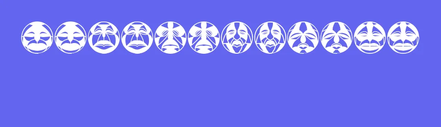 Round Masks by Vladimir Nikolic — Dingbats Font — thumbnail 3