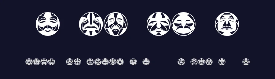 Round Masks by Vladimir Nikolic — Dingbats Font — thumbnail 2