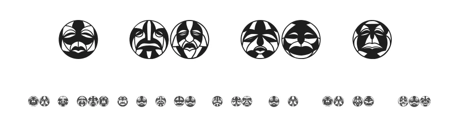 Round Masks by Vladimir Nikolic — Dingbats Font