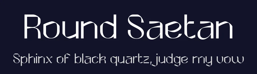 Round Saetan by Alit Design — Decorative Font — thumbnail 2