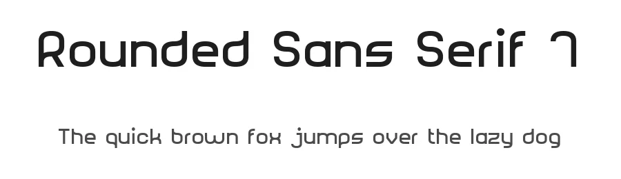 Rounded Sans Serif 7 by Style-7 — Sans Serif Font
