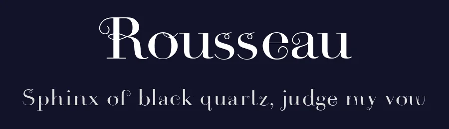 Rousseau by Leanne Rousseau — Decorative Font — thumbnail 2