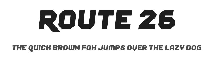 Route 26 by Chequered Ink — Display Font