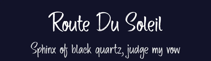 Route Du Soleil by Hanoded — Script Handwritten Font — thumbnail 2