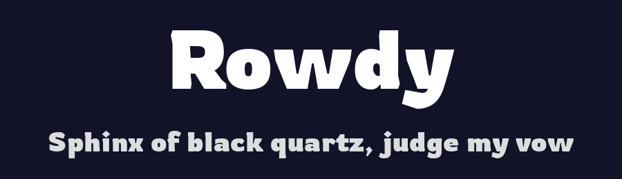 Rowdy by MagicType — Sans Serif Font — thumbnail 2