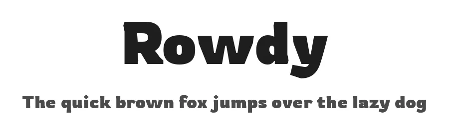 Rowdy by MagicType — Sans Serif Font