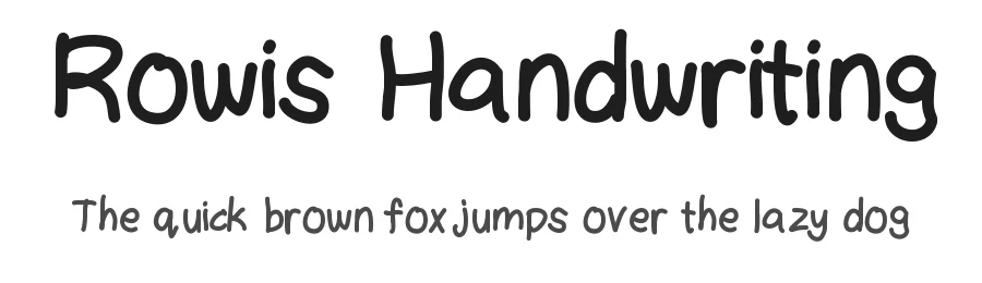 Rowis Handwriting