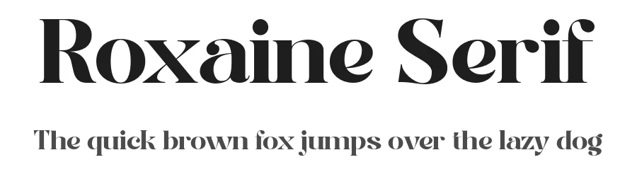 Roxaine Serif