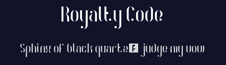 Royalty Code by Geronimo Font Studios — Decorative Font — thumbnail 2