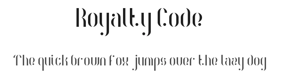 Royalty Code by Geronimo Font Studios — Decorative Font