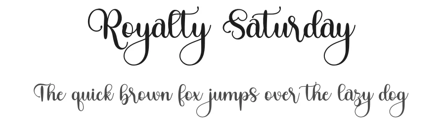 Royalty Saturday by Airotype — Script Handwritten Font