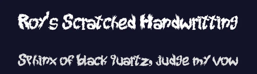 Roy's Scratched Handwritting by Roy Gattero — Script Handwritten Font — thumbnail 2