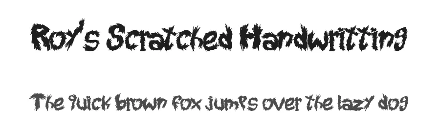 Roy's Scratched Handwritting
