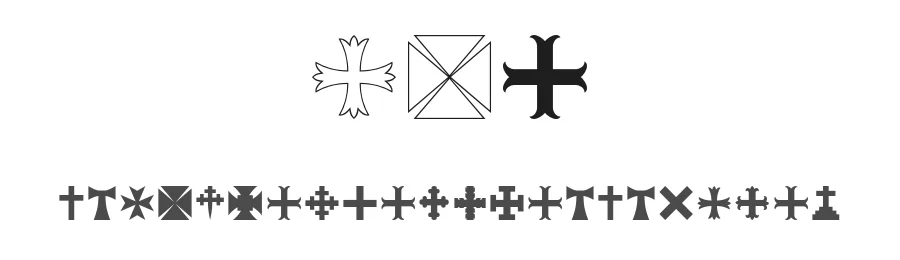 RTA Cross by Have Fun with Fonts — Dingbats Font
