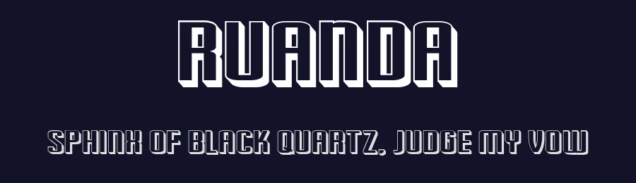 Ruanda by Vladimir Nikolic — Decorative Font — thumbnail 2