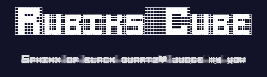 Rubiks Cube by SpideRaYsfoNtS — Display Font — thumbnail 2