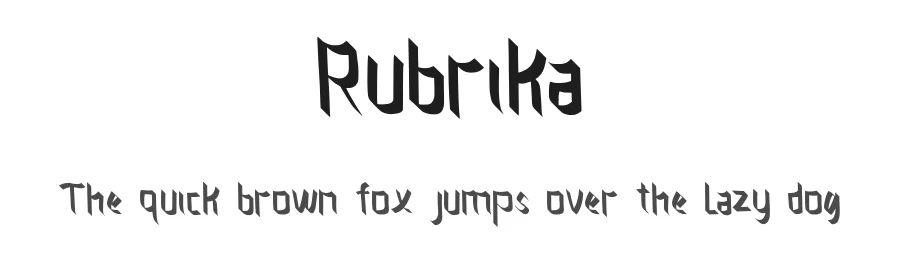 Rubrika by Vultype — Decorative Font