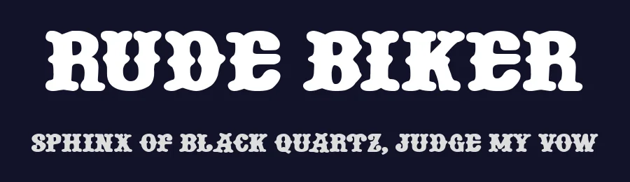 Rude Biker by Woodcutter — Decorative Font — thumbnail 2