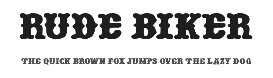 Rude Biker by Woodcutter — Decorative Font
