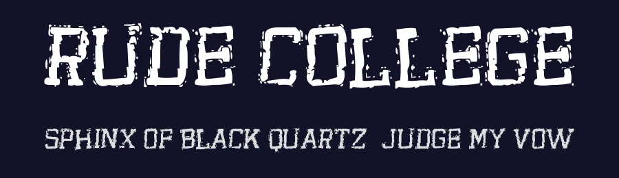 Rude College by Woodcutter — Decorative Font — thumbnail 2