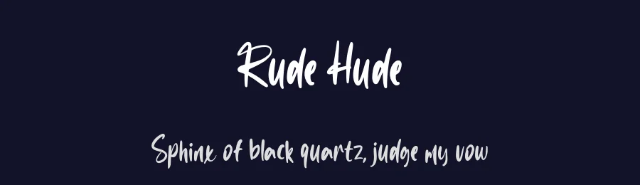 Rude Hude by Hugefonts — Script Handwritten Font — thumbnail 2
