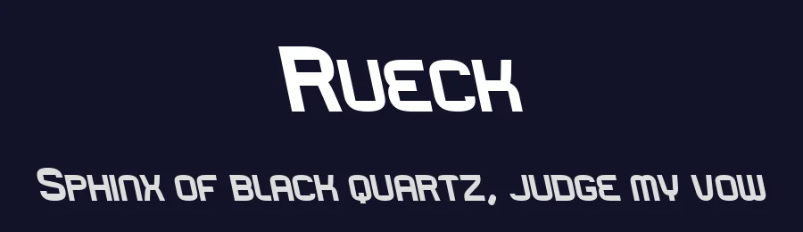 Rueck by Peter Wiegel — Decorative Font — thumbnail 2