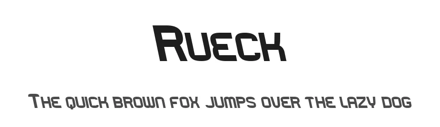 Rueck by Peter Wiegel — Decorative Font