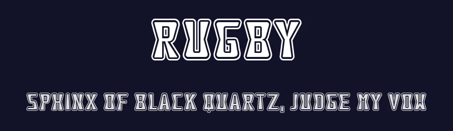Rugby by Vladimir Nikolic — Decorative Font — thumbnail 2