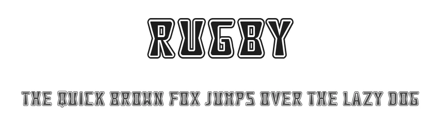 Rugby by Vladimir Nikolic — Decorative Font