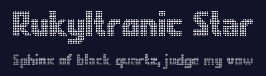 Rukyltronic Star by Typodermic Fonts — Display Font — thumbnail 2