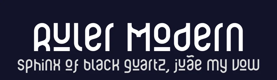 Ruler Modern by Levi Szekeres — Decorative Font — thumbnail 2