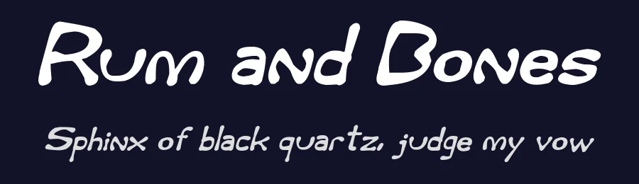 Rum and Bones by Joseph Dawson — Decorative Font — thumbnail 2