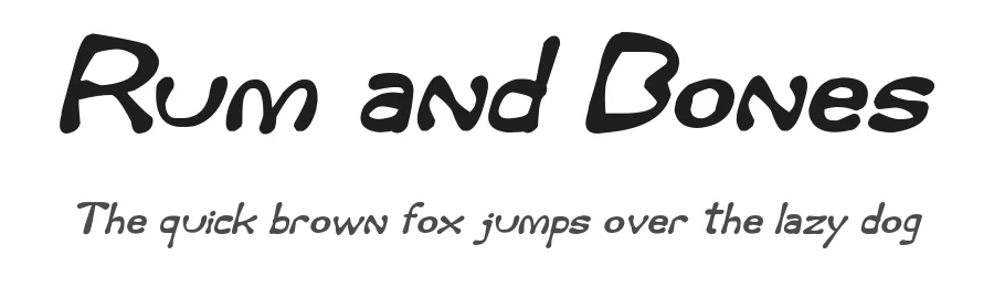 Rum and Bones by Joseph Dawson — Decorative Font