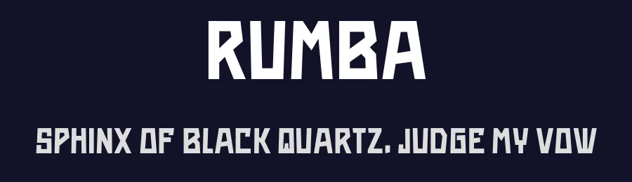 Rumba by Vladimir Nikolic — Decorative Font — thumbnail 2