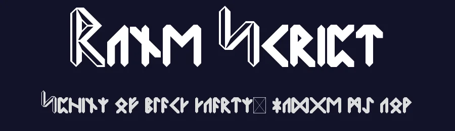Rune Script by Mikkel Strøyer — Dingbats Font — thumbnail 2