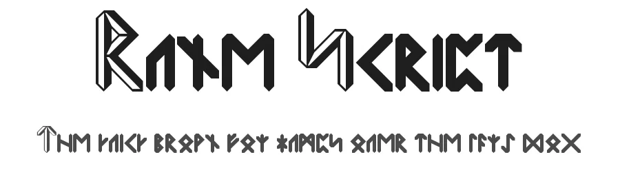 Rune Script by Mikkel StrΓΈyer β Dingbats Font