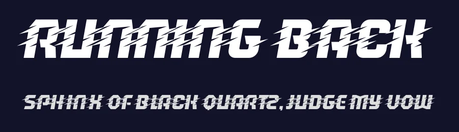 Running Back by Trequartista Studio — Display Font — thumbnail 2