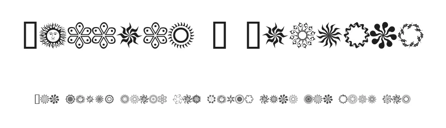 Running N Circles by Gabrielle Gaither β Dingbats Font