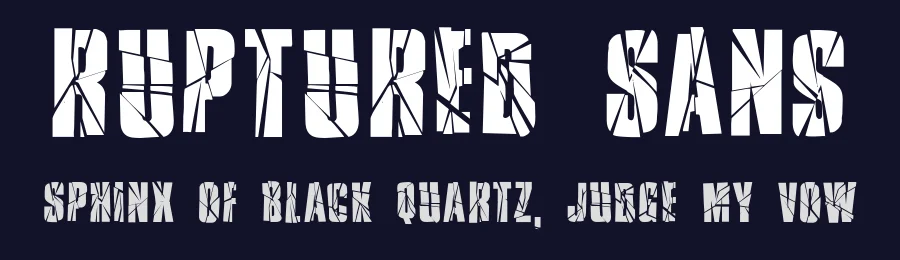 Ruptured Sans by Manfred Klein — Decorative Font — thumbnail 2