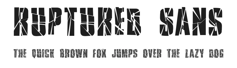 Ruptured Sans by Manfred Klein — Decorative Font